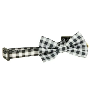 Dog Collars, Gingham 3D Bow Tie Fashion Pet Collar, Multi-Color