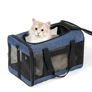 Airline Approved Pet Carrier-Foldable,Soft-Sided, Safety Leash